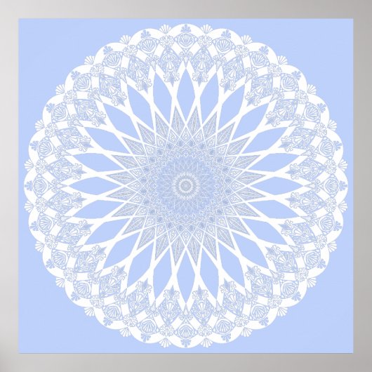 Poster Blue Juniper Berry Tristyns Mandala (Devant)