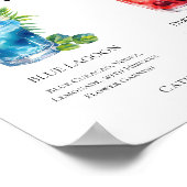 Poster Blue Lagoon Dirty Shirley Signature Cocktails Menu (Coin)