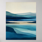 Poster Blue Lake Basin Abstract Wall Art (Devant)