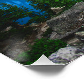 Poster Blue Lake Rocky Mountain Pine Forest (Coin)