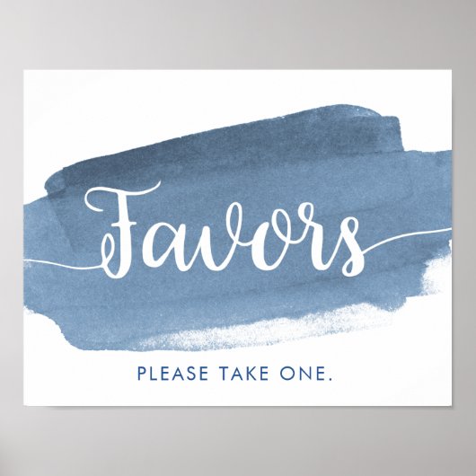 Poster Blue Lake Water Streak | Faveurs | MARIAGE (Devant)