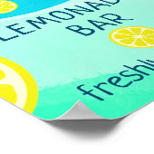 Poster Blue Lemonade Bar Birthday Sign (Coin)