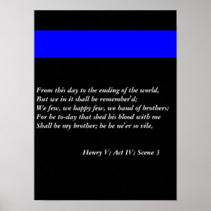 Poster Blue Line mince