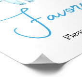 Poster Blue Little Boo Halloween Baby shower Faveurs (Coin)