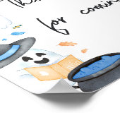 Poster Blue Little Boo Halloween Merci pour venir (Coin)