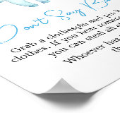 Poster Blue Little Boo Halloween Ne pas dire bébé (Coin)