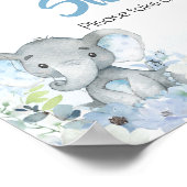 Poster Blue Little Peanut Elephant Baby sont doux (Coin)