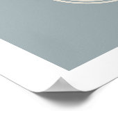 Poster Blue Lombard Wavy Lines Modern Minimal Art Print (Coin)