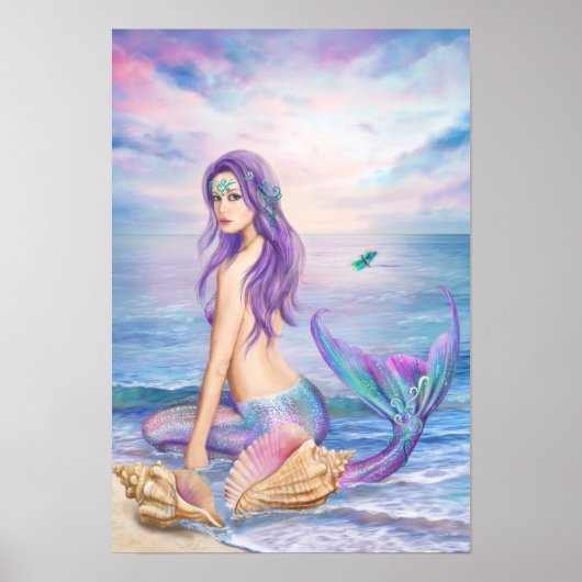 Poster Blue Mermaid (Voorkant)