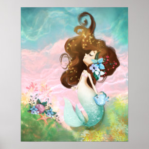 Poster Blue Mermaid