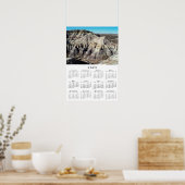 Poster Blue Mesa Badlands Desert Mountains 2023 Calendrie (Cuisine)