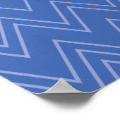 Poster Blue, moderne, simple, cool, trendy zigzag (Coin)