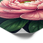 Poster Blue Morpho Butterfly Floral Botanical Art (Coin)