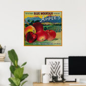 Poster Blue Mountain Apple Crate LabelCove, OU (Bureau à domicile)