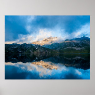 Poster Blue Mountain Lake Imprimer l'affiche Peinture mur