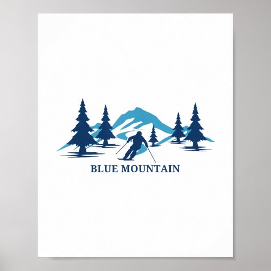Poster Blue Mountain Pennsylvania Ski Resort Ski (Devant)