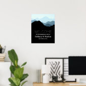 Poster Blue Mountain Range, Rustique Mariage Bienvenue (Bureau à domicile)