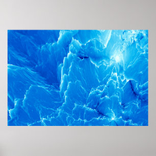 Poster Blue mountains. Fractal pattern