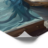 Poster - Blue Nautical Pirate Pin-Up Girl AI Image (Coin)