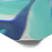 Poster Blue Navy Fluid Abstrait Moderne Marbre Swirl Art (Coin)