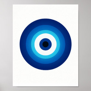 Poster Blue Nazar Wall Art - Bouclier votre espace dans l