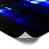 Poster Blue New York City Night Brooklyn Bridge (Coin)