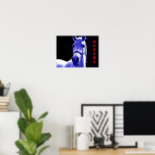 Poster Blue Night Horse Dreams Motivational Art (Bureau à domicile)