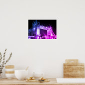 Poster Blue Night London Tower Bridge (Cuisine)