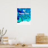 Poster Blue ocean inspo citation aquarelle art (Cuisine)