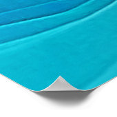 Poster Blue Ocean Serenity Waves Abstrait Design (Coin)