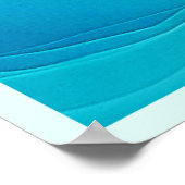 Poster Blue Ocean Serenity Waves Abstrait Design (Coin)