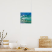 Poster Blue Ocean Summer Beach Waves (Cuisine)