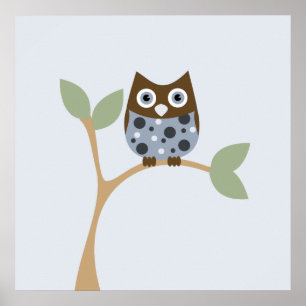 Poster Blue Owl Baby