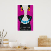 Poster Blue Pearl Necklace - Matchbox Print - Czech Wall (Cuisine)