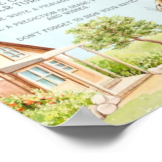 Poster Blue Peter Le Lapin Premier Anniversaire Heure Cap (Coin)