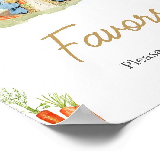 Poster Blue Peter Rabbit Baby shower Faveurs (Coin)