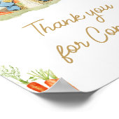 Poster Blue Peter Rabbit Baby shower Merci pour venir (Coin)
