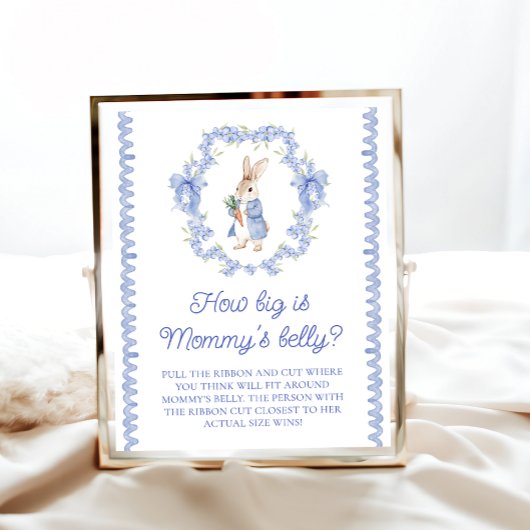 Poster Blue Peter Rabbit Quelle taille a le ventre de mam