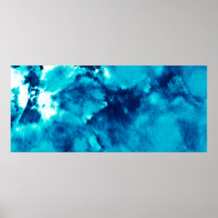 Poster Blue Phantom Fashion Motif Dirty Plash Watercol