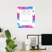 Poster Blue Pink Smoke Twin Baby Genre Reveillez Voter (Bureau à domicile)