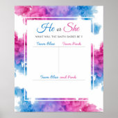 Poster Blue Pink Smoke Twin Baby Genre Reveillez Voter (Devant)