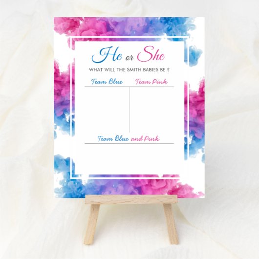 Poster Blue Pink Smoke Twin Baby Genre Reveillez Voter