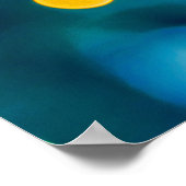 Poster Blue, Pink & Yellow Abstract Lights (Coin)