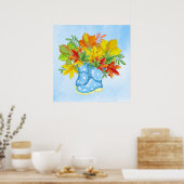 Poster Blue Polka-dot Rain Boots (Cuisine)