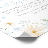 Poster Blue Rabbit Assez Baby shower Ne pas dire Baby (Coin)