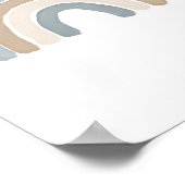 Poster Blue Rainbow Neutral Boy Nursery Decor (Coin)