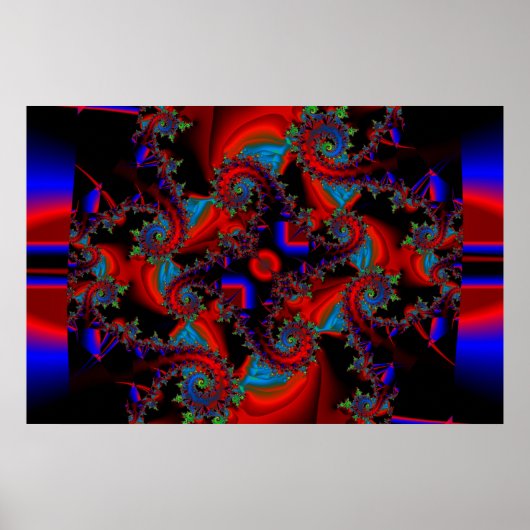 Poster Blue Red et Green font bataille (Devant)