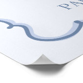 Poster Blue Retro Coquette Coquette gâteau Valentines Bie (Coin)