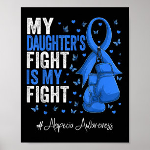 Poster Blue Ribbon fille Alopecia sensibilisation