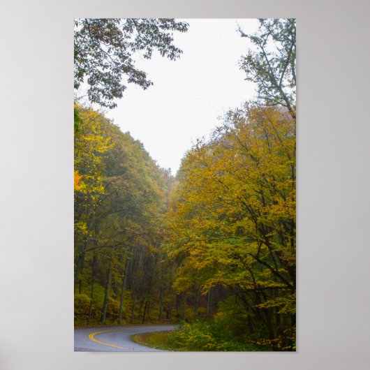 Poster Blue Ridge Parkway à Fall, Virginie (Devant)